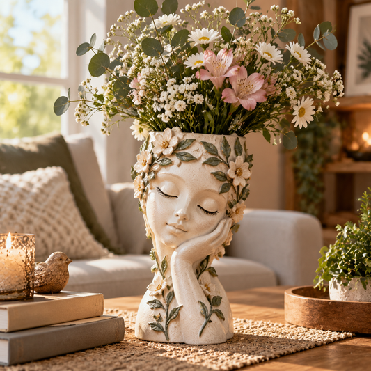 Blooming Serenity Face Vase