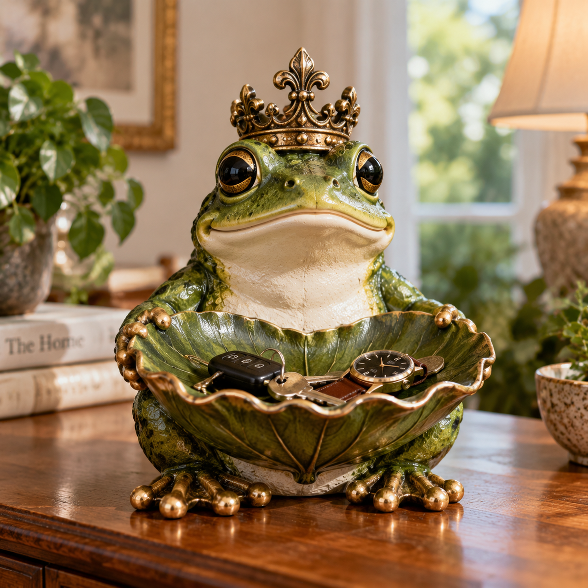 Royal Frog Leaf Catchall Tray