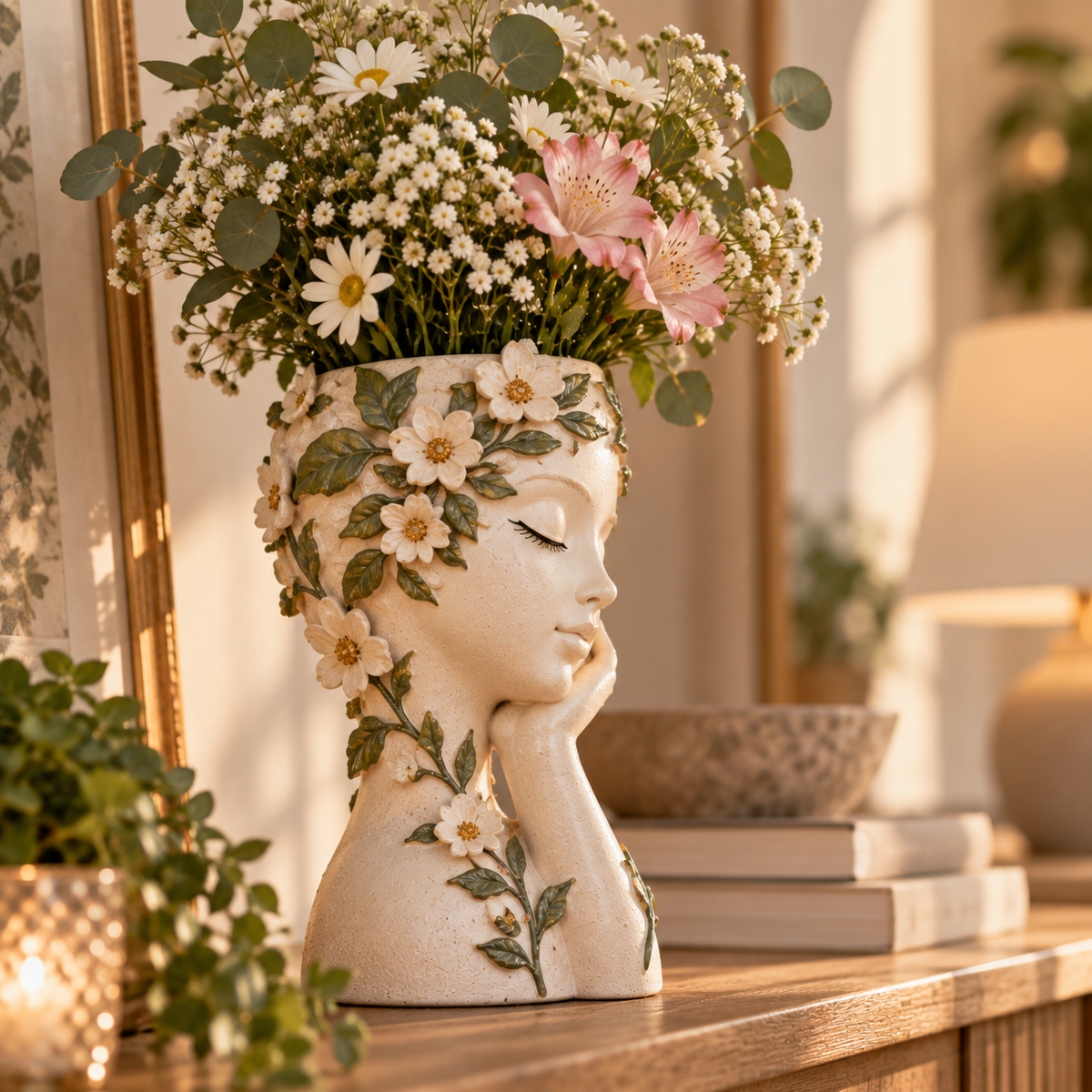 Blooming Serenity Face Vase
