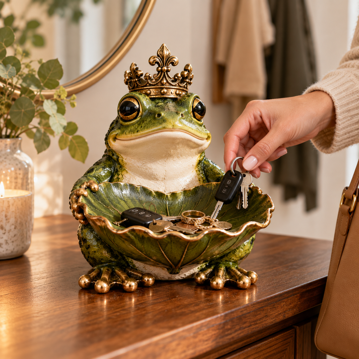 Royal Frog Leaf Catchall Tray